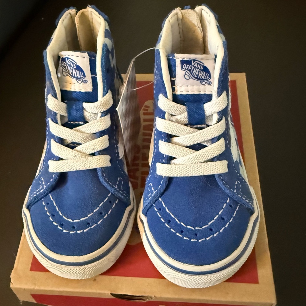 Vans Sk8-Hi Zip Kids Sneakers - Blue and True White